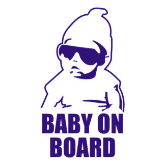 Badass Baby On Board Decal (Purple)